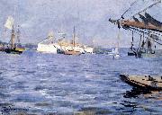 Anders Zorn, The Battleship Baltimore in Stockholm Harbor